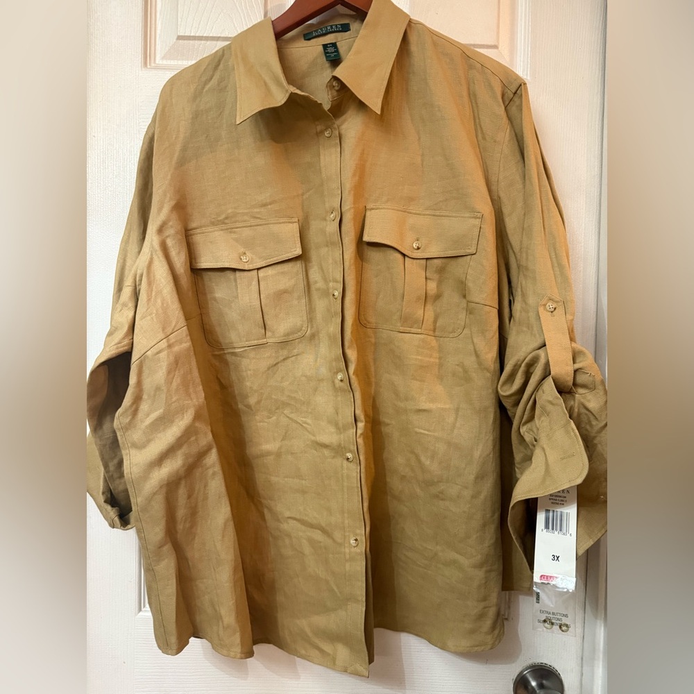 Ralph Lauren Tan Blouse